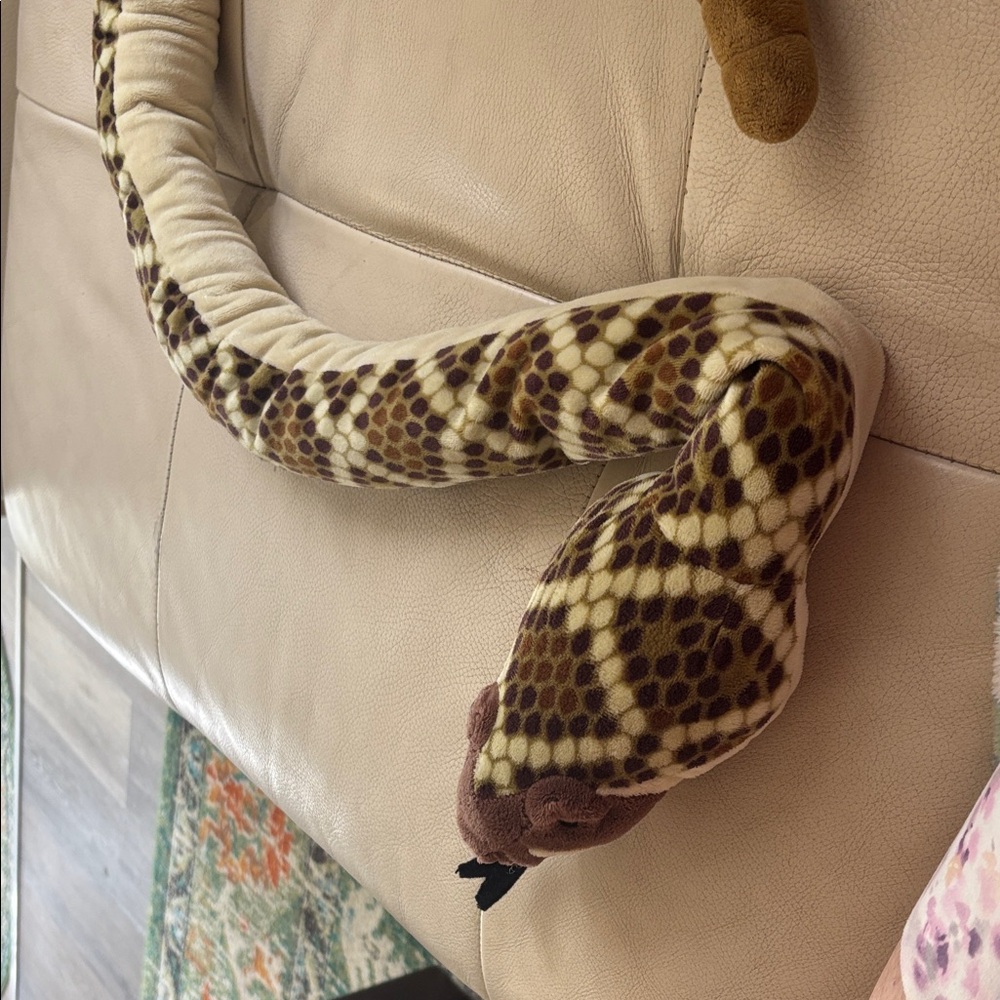 Plush Reptile Toy - Brown and Cream